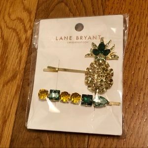 NWT Lane Bryant Pineapple Jewel Hair Pins